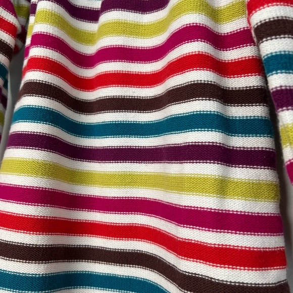 Tea Collection Multicolor Tunic Knit Dress Rainbow Stripes Size 6 Girls - Picture 3 of 6